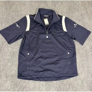 NWT Glenmuir 1891 Gilston Quarter Zip Golf Navy BlueWhite Size M Perry Golf Logo